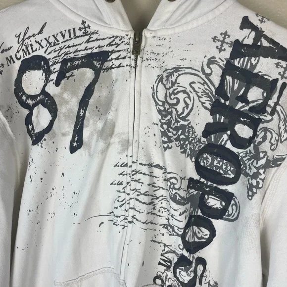 Vintage Aeropostale Zip Up Hoodie Y2K Men’s XL Archaic Skater - Picture 2 of 7